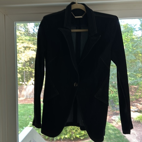 White House Black Market editor jean blazer size 6 - Picture 3 of 6